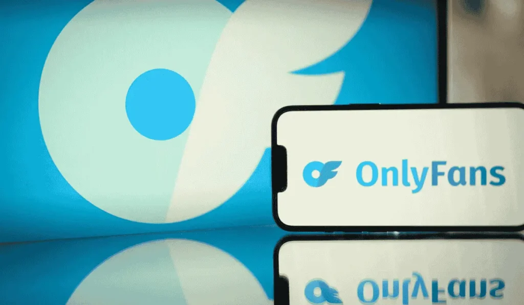 Person using OnlyFans on their smartphone, showing how it works like an app on iPhone and Android in 2025.