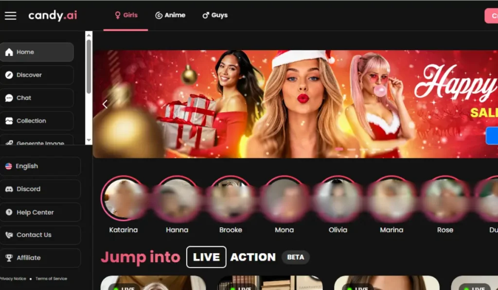 Comparison of the best Candy AI alternatives showing free and paid AI chat platforms.