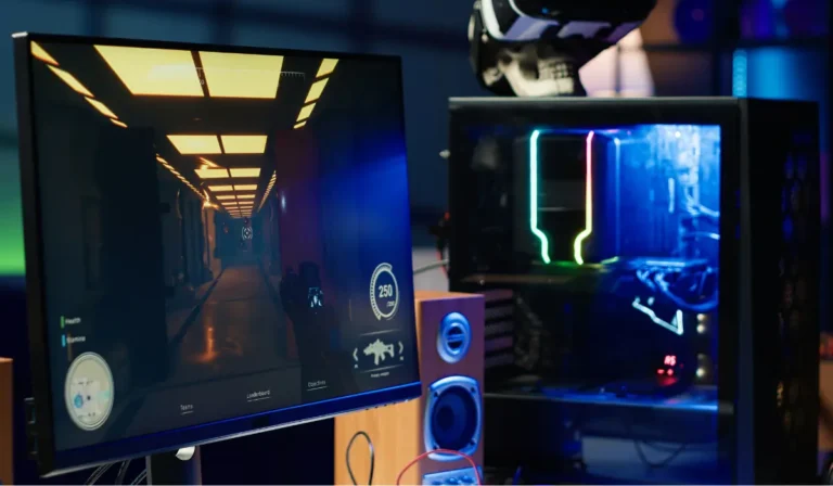 Gaming PC setup showing high-end components optimized for 8K gaming performance.