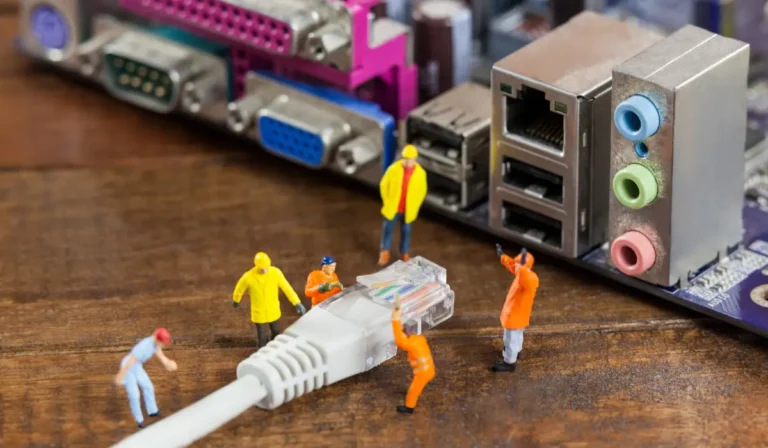 Ethernet cable connected to a router showing fast and stable wired internet for home and office use.